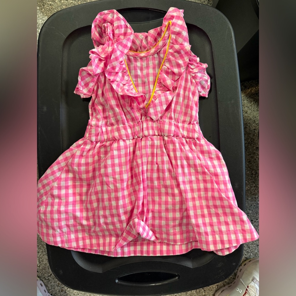 Crewcuts Pink Gingham Dress with Ruffles size 2 - Picture 4 of 4